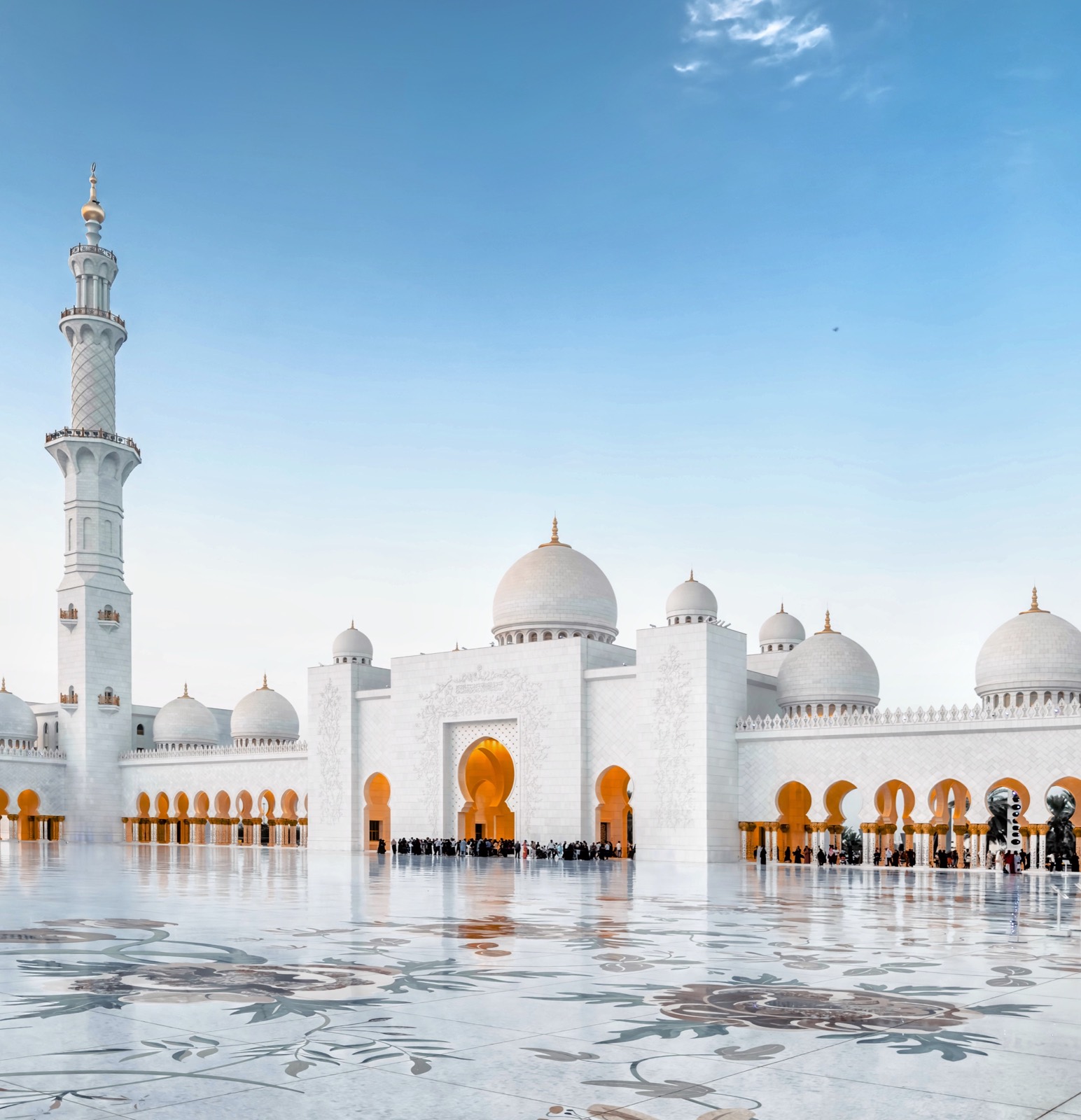 Grand mosque in soft daylight